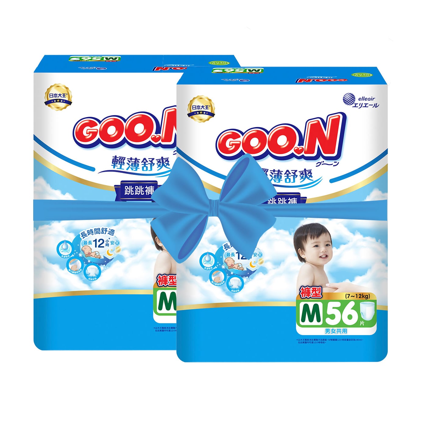 Трусики-підгузки Goo.N Slim &amp; Comfortable розмір 3M (7-12 кг), 2*56 шт